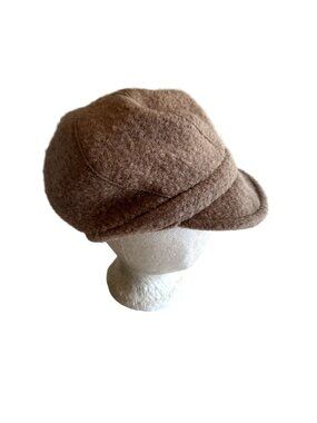 August Hat Tan Beige Slouch Billed Hoat One Size Satin Lining